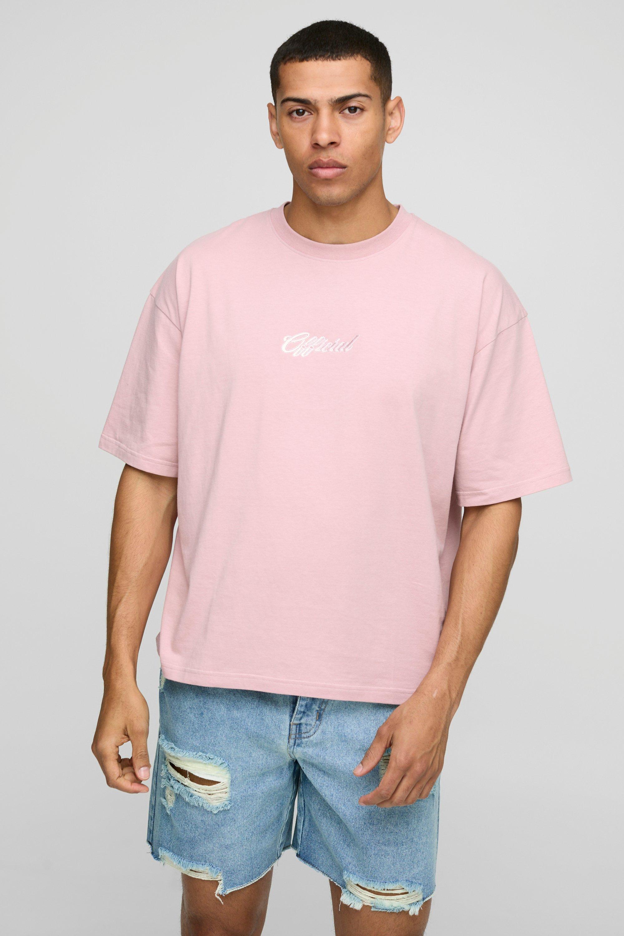 Mens Blue Official Boxy Extended Neck Official T-Shirt, Blue